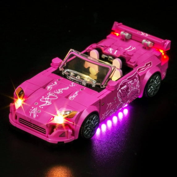 Light kit Compatible with Lego 77241 2 Fast 2 Honda S2000 - No Model Only Light, LED Lighting Accessories Compatible with Lego Honda S2000 Speed Champions