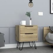 Light oak color, particle board material | Ideal for setting up a cozy bedside area | Experience a well - crafted and durable nightstand