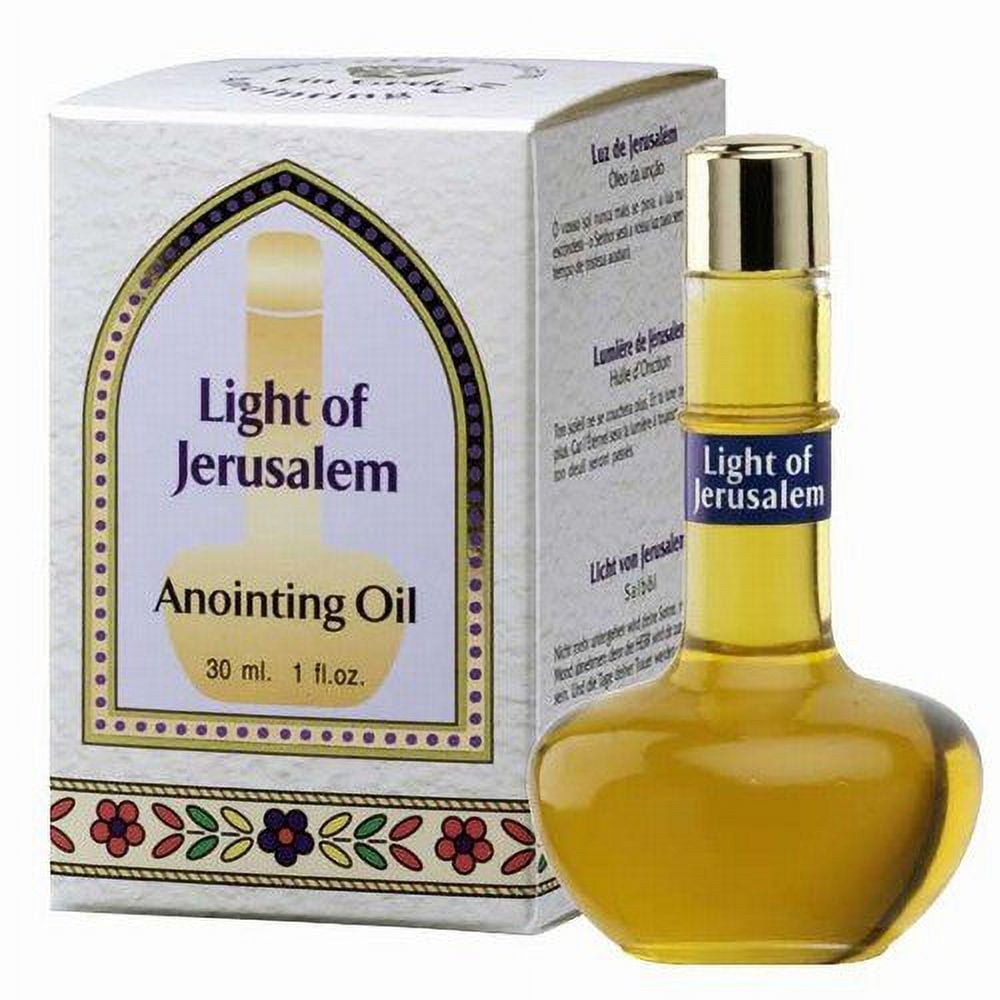 Light Of Jerusalem Anointing Oil 125ml Gold Bottle Box From Holyland (125ml)