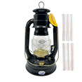 thumbnail image 1 of Light of Mine - Dietz #08 Air Pilot Black with Gold Trim Oil Lantern Including 6-Pack of 100% Cotton 7/8" Replacement Wick Strips (#08, BLK & G), 1 of 6