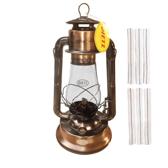 Light Of Mine - Dietz #80 Blizzard Bronze Oil Lantern Including 6 Pack of 100% Cotton 7/8" Replacement Wick Strips (Bronze)