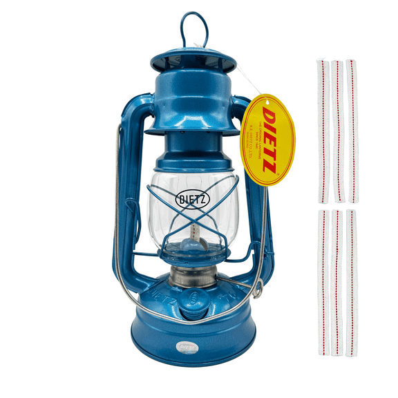 Light of Mine - Dietz #76 Original Blue Oil Lantern with 1/2" Replacement Wick Strips