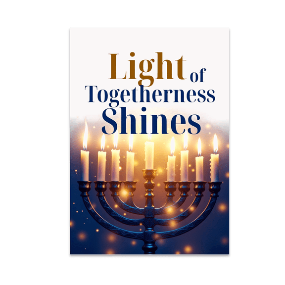 Light of Togetherness Shines - Hanukkah Unity Decor - 13x19 Poster Print