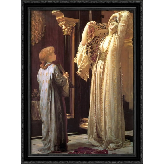 Light of the Harem 28x38 Large Black Ornate Wood Framed Canvas Art by Frederic Leighton