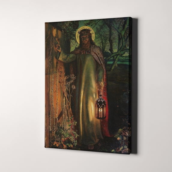 Light of the World - Jesus Knocking Christian Bible Canvas Wall Art Print