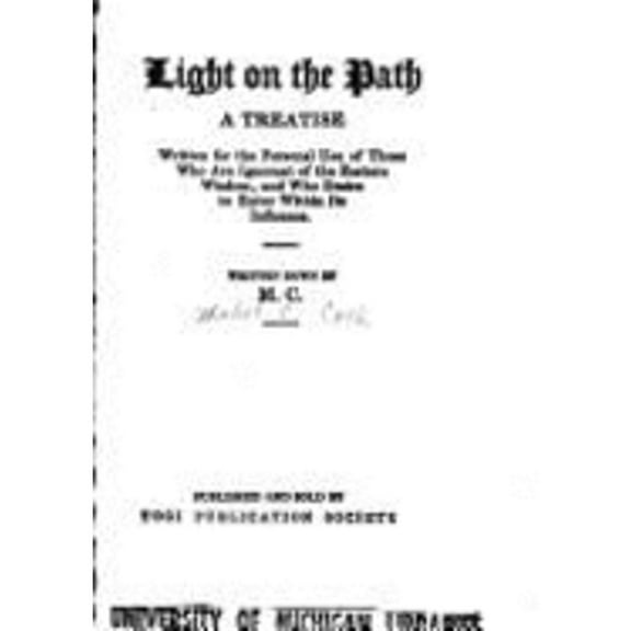 Pre-Owned Light on the Path (Paperback) 0911662138 9780911662139