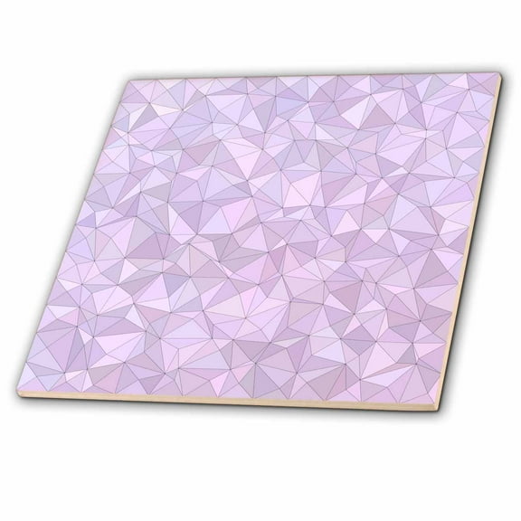 3dRose, Light purple irregular triangle mosaic background, 4 Inch Ceramic Tile