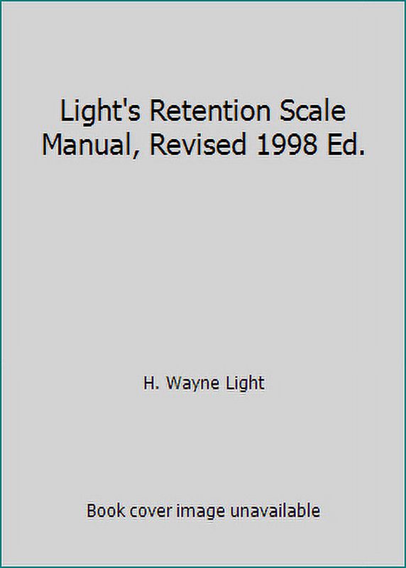 PreOwned Light's Retention Scale, 1998 (Paperback) 0878799141