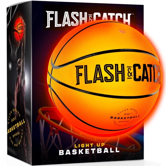 Light-up Basketball - Glow-in-the-Dark - Gifts for Boys - Sports Gear Accessories for Kids  - Teens Birthday Gift Age 8-15+ Year Old