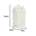 thumbnail image 1 of Light up Christmas Village House Decoration Ceramic Building Figurine Christmas Town Scene for Farmhouse Shelf Desk Holiday Home (Style A), 1 of 7