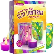 Light-up Clay Lanterns Making Kit Activity for Kids & Tween Girls Ages 8-14 Year Old - Best DIY Arts & Crafts Kits Gifts - Creative Toys for Preteen & Teenagers Art Projects (Lanterns)