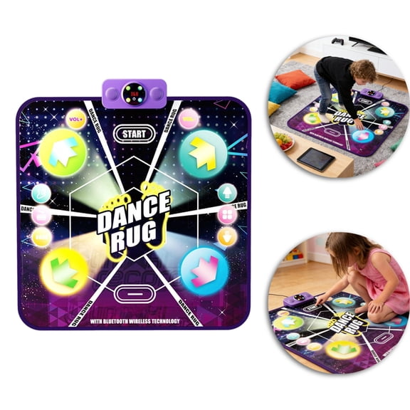 Dance Mat for Kids, Light up Dancing Pad with Wireless Bluetooth Music Game Mat, Birthday Gift for Girls & Boys Ages 3-6 Years Old