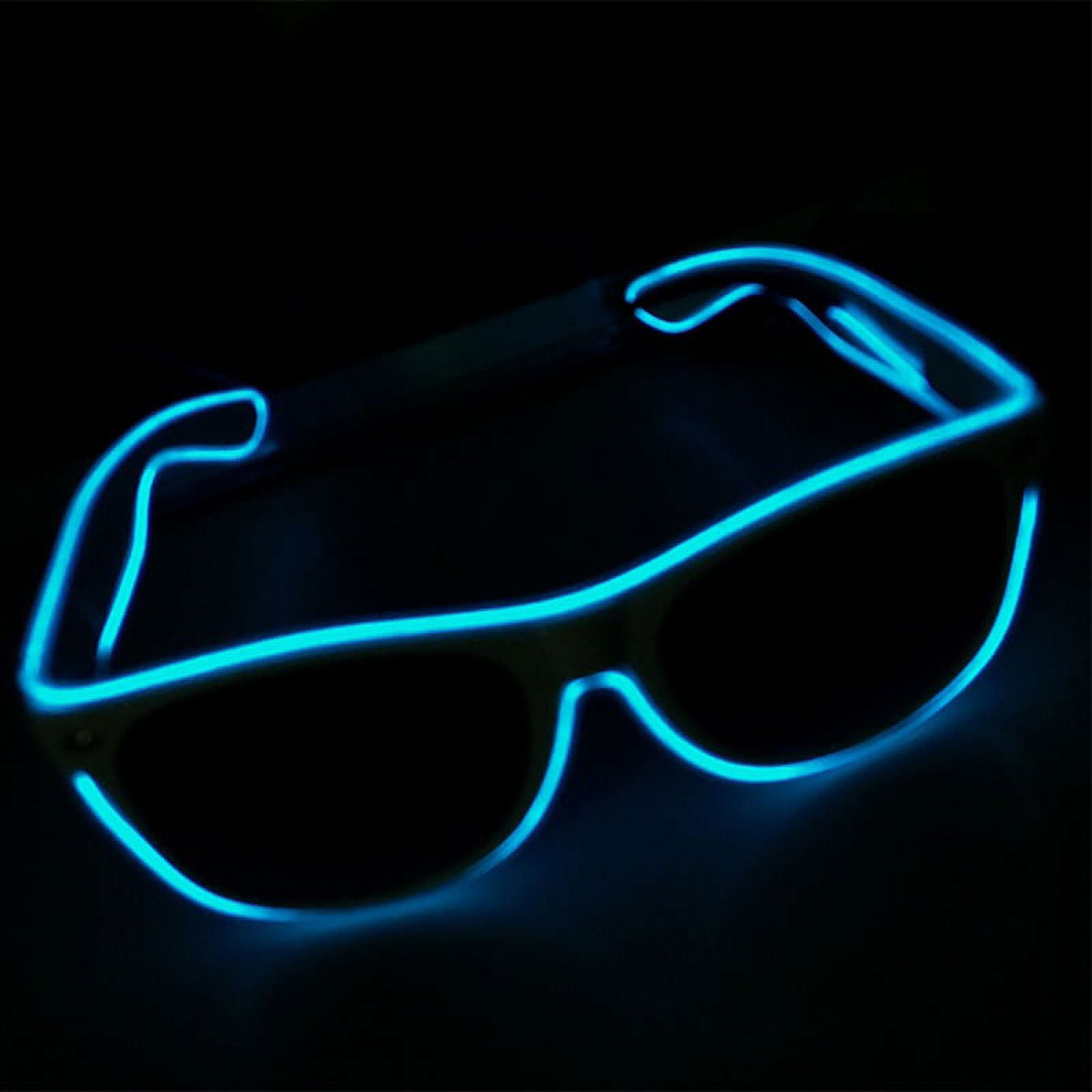 1pc Led Lunettes El Wire Neon Party Lunettes Led Lumineuses Rave Party  Décoration