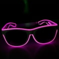 thumbnail image 1 of Light up Glasses,Flashing EL Wire Neon Rave Glasses Luminous LED Sunglasses Costumes for Party,Halloween, 1 of 3