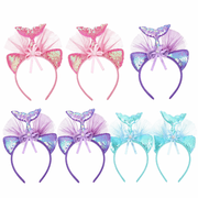 Toner Depot Mermaid Birthday Headband, with Lights Up Set of 6
