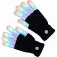 thumbnail image 1 of Light up Gloves Fingertips, 2026 LED Rave Glove, 7 Colors Light Show, Lights up Finger Gloves, 1 of 7