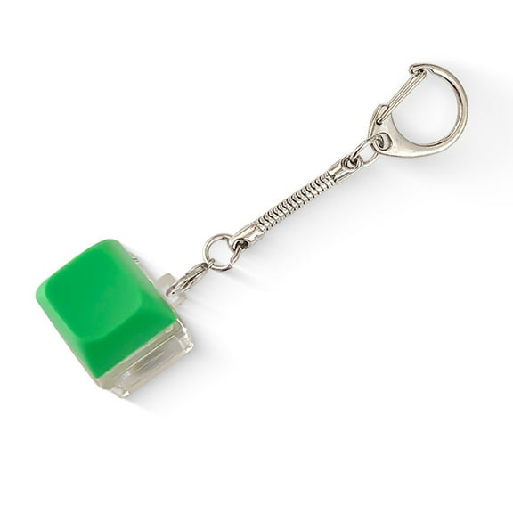 Light up Keyboard Fidget Toy - Fidget Keyboard Keychain Keyboard Clicker Fidget Toy Stress Relief Keyboard Fidget Clicker(Green)