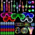 thumbnail image 1 of Light up Multi Item Party Favor Packs Glow in the Dark Party Supplies , 153 Packs Light up Toys for Kids Adults Wedding Neon Party, 1 of 5