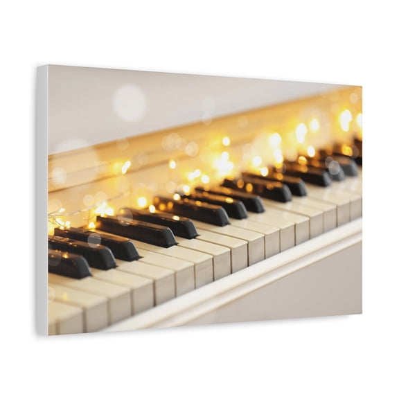 Light up Piano Keys Music Lover's Delight Piano Keyboard Canvas Wall Art for Home Decor Ready-to-Hang