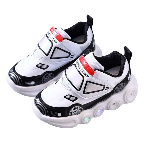 Light up Running Shoes for Toddler Kids Boys Girls Car Shaped Fashion Luminous LED Sport Fashion Sneakers