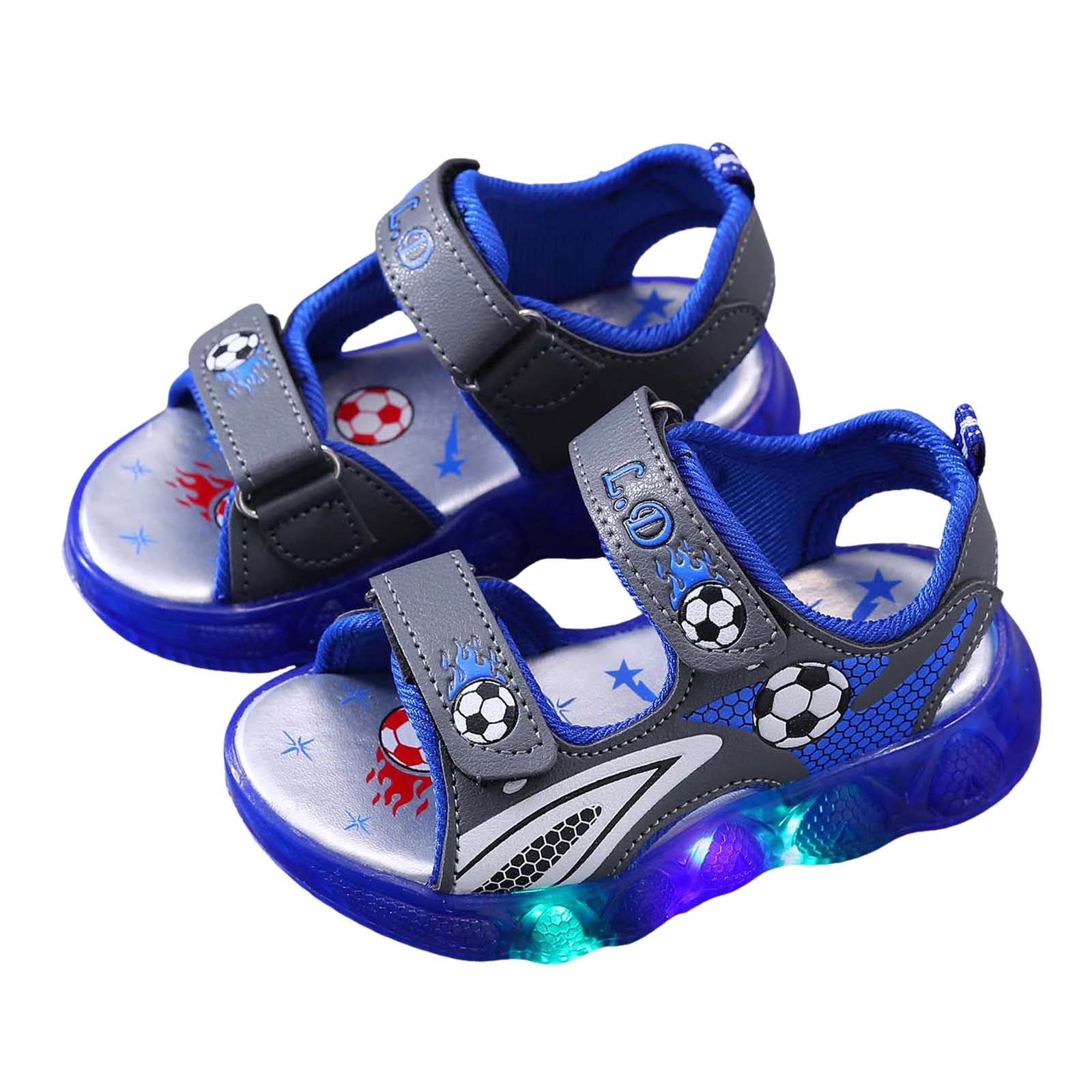 Light up Sandals Toddler Boys Flashing LED Tennis Sneakers Little Kids Luminous Walking Running Shoes