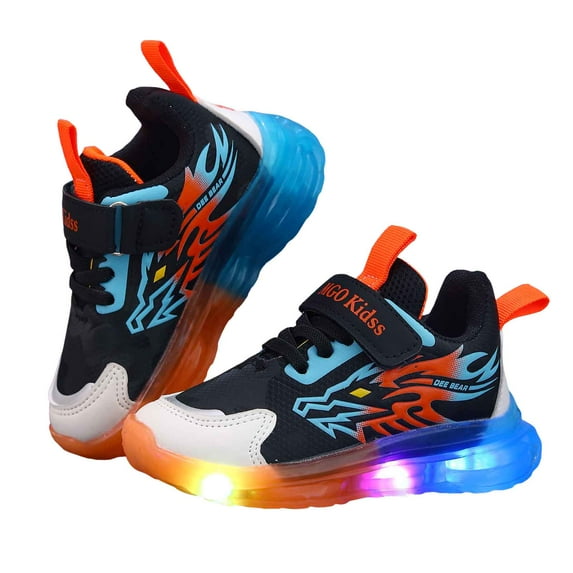 Light up Shoes Toddler Boys Flashing LED Tennis Sneakers Little Kids Luminous Walking Running Shoes