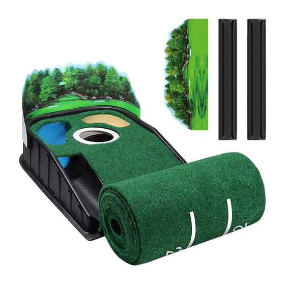Light weight ABS Golf Practice Mat with Noise Reduction Surfaces for Quiet Durability Use at Homes or Course