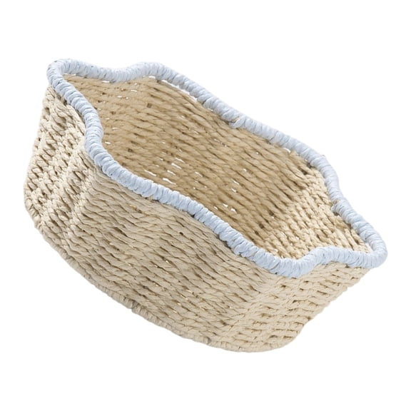 Light weight Decorative Storage Organizers Woven Paper Basket for Desk Flower Arrangements