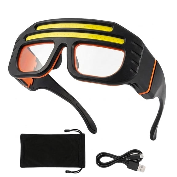 Light weight LED Headlamp Glasses Rechargeable LED Glasses Headlight Work Light 3 Lighting Modes Enduring