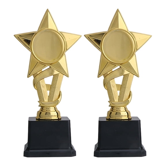 Light weight Star Shape Award Durability Golden Colored Star Trophies for Cheerleading Event and Athletic Achievements