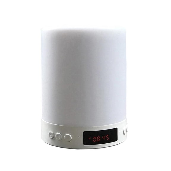 Light with Bluetooth Speaker Portable Wireless TF Card Bluetooth Speaker Touch Control Color LED Bedside Table Lamp ,Media Combo