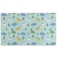 thumbnail image 1 of LightBlue Cartoon Dinosaurs Cacti Pattern Door Rugs,Washable Non Slip Door Mats Indoor,Decorative Door Mats,Entry Mat Indoor for Entrance,Bedroom,Kitchen,Bathroom,17"x30", 1 of 6