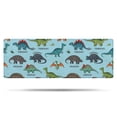 thumbnail image 1 of LightBlue Cartoon Dinosaurs Names Pattern Bathroom Rugs Mat,Non Slip Microfiber Bathroom Rug,Rubber Backing,Soft Bathroom Mats for Bathroom Floor,Tub and Shower,47x17in(120x43cm), 1 of 5