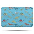 thumbnail image 1 of LightBlue Cartoon Dinosaurs Skeletons Pattern Bathroom Rugs Mat,Non Slip Microfiber Bathroom Rug,Rubber Backing,Soft Bathroom Mats for Bathroom Floor,Tub and Shower,20x32in(50x80cm), 1 of 5
