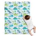 thumbnail image 1 of LightBlue Cartoon Dinosaurs Trees Pattern Blanket,Comfortable Soft Flannel Throw Blanket,All Season,Warm Lightweight Blankets for Sofa Bed Couch Living Room Chair,30"x40", 1 of 4