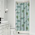 thumbnail image 1 of LightBlue Cartoon Dinosaurs Trees Pattern Shower Curtain 36"x72" ,Bathroom Decorative Shower Curtains Set with 12 Hooks,Modern Waterproof Washable Shower Curtain, 1 of 6