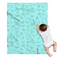 thumbnail image 1 of LightBlue Cartoon Dinosaurs VariedShapes Pattern Blanket,Comfortable Soft Flannel Throw Blanket,All Season,Warm Lightweight Blankets for Sofa Bed Couch Living Room Chair,30"x40", 1 of 4