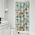 thumbnail image 1 of LightBlue Cartoon Dinosaurs Volcanoes Palms Patter Shower Curtain 36"x72" ,Bathroom Decorative Shower Curtains Set with 12 Hooks,Modern Waterproof Washable Shower Curtain, 1 of 6