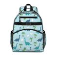 thumbnail image 1 of LightBlue Dinosaurs Eggs Palms Pattern Cute School Backpack Bag for School with Padded Back and Adjustable Shoulder Straps 15.25"x11.5"x5.25", 1 of 5