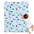 thumbnail image 1 of LightBlue Dinosaurs Stars Moons Pattern Blanket,Comfortable Soft Flannel Throw Blanket,All Season,Warm Lightweight Blankets for Sofa Bed Couch Living Room Chair,30"x40", 1 of 4