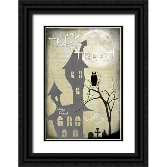 LightBoxJournal 11x14 Black Ornate Wood Framed with Double Matting Museum Art Print Titled - Say Boo 02