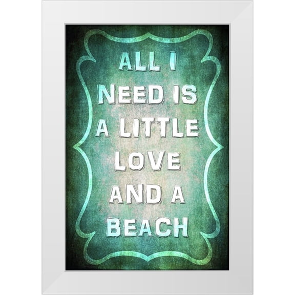 LightBoxJournal 11x14 White Modern Wood Framed Museum Art Print Titled - Good Times_Love Beach