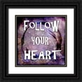thumbnail image 1 of LightBoxJournal 12x12 Black Ornate Wood Framed with Double Matting Museum Art Print Titled - Cosmic - Follow Your Heart, 1 of 4