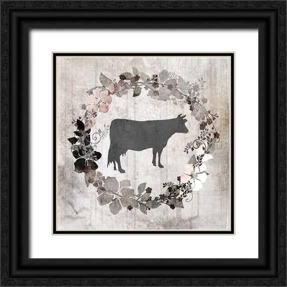 LightBoxJournal 12x12 Black Ornate Wood Framed with Double Matting Museum Art Print Titled - DownOnTheFarm V5