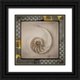 thumbnail image 1 of LightBoxJournal 12x12 Black Ornate Wood Framed with Double Matting Museum Art Print Titled - Gold Sea Scape 2, 1 of 4