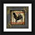 thumbnail image 1 of LightBoxJournal 12x12 Black Ornate Wood Framed with Double Matting Museum Art Print Titled - Gold Welcome To Our Bistro Chicken 1, 1 of 4