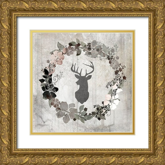 LightBoxJournal 12x12 Gold Ornate Wood Framed with Double Matting Museum Art Print Titled - DownOnTheFarm V1