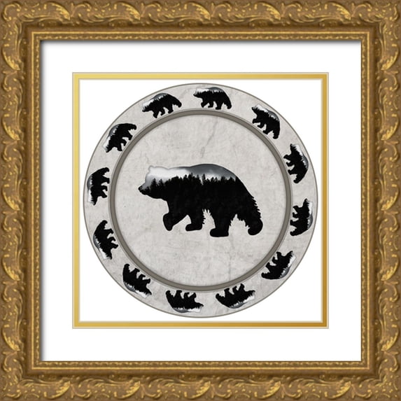 LightBoxJournal 12x12 Gold Ornate Wood Framed with Double Matting Museum Art Print Titled - Rustic Lodge Collection V2 5