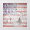 thumbnail image 1 of LightBoxJournal 12x12 White Modern Wood Framed Museum Art Print Titled - American Born Free Sign Collection V9, 1 of 4