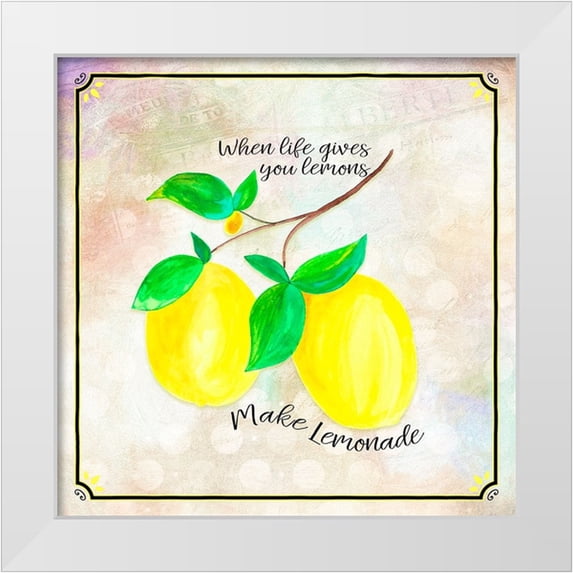 LightBoxJournal 12x12 White Modern Wood Framed Museum Art Print Titled - Country Lemon 03